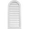 Ekena Millwork Round Top Surface Mount PVC Gable Vent w/ 2"W x 2"P Brickmould Sill Frame, 16"W x 34"H GVPRT16X3403SN - alternate 1